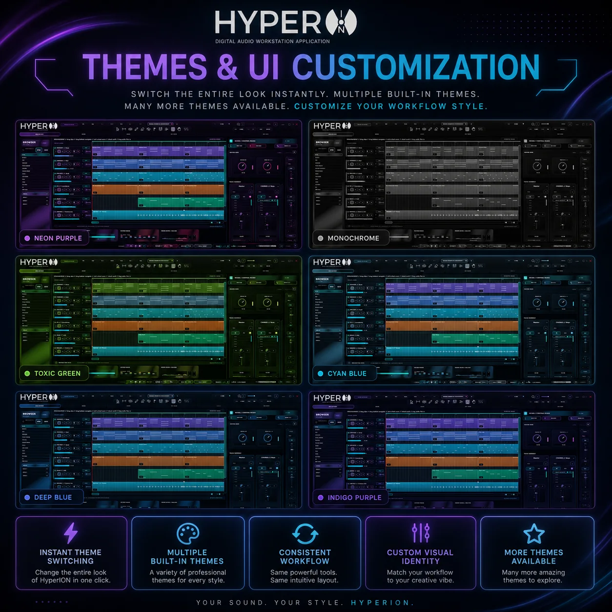 HyperION DAW themes